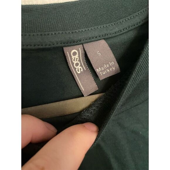 ASOS Men's Oversized Hi-Vis Reflective Green Long Sleeve Shirt Size S - Picture 2 of 3